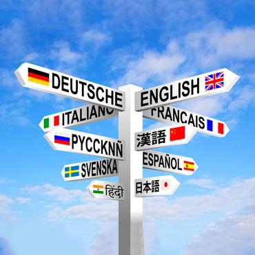 Signage of world languages, representing our translation work